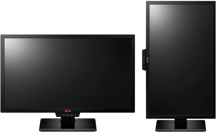 Dual L G Monitors Frontand Side View