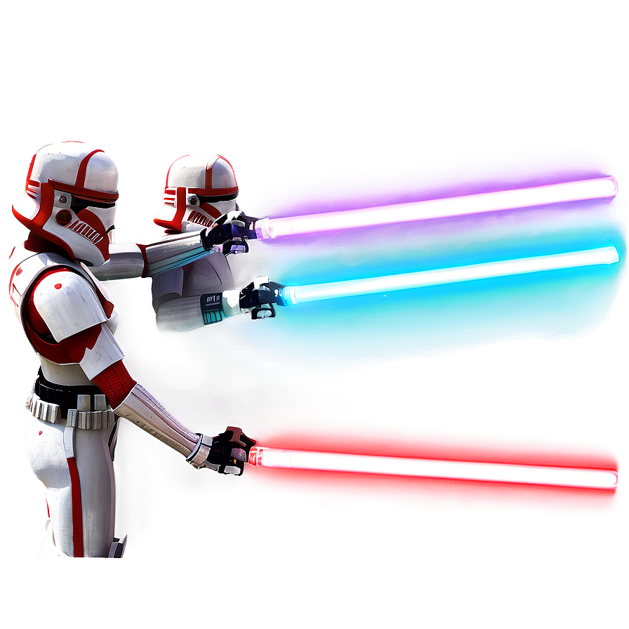 Dual Lightsabers Combat PNG 55 PNG with transparent background