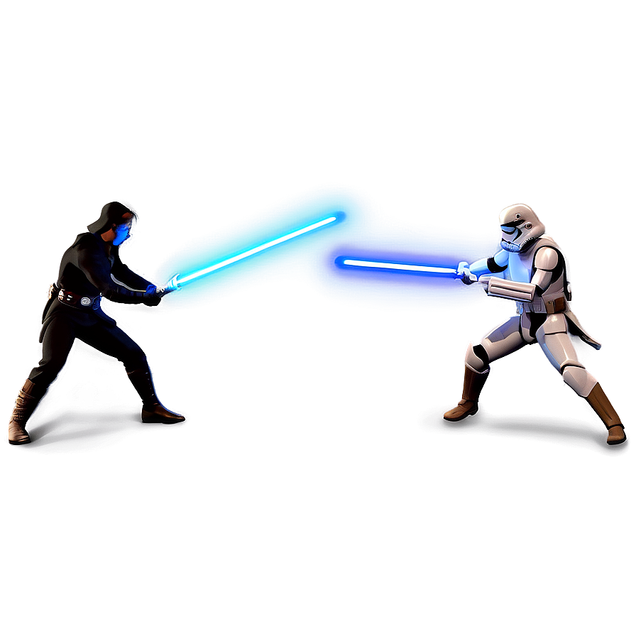 Dual Lightsabers Combat PNG dpk41 PNG with transparent background