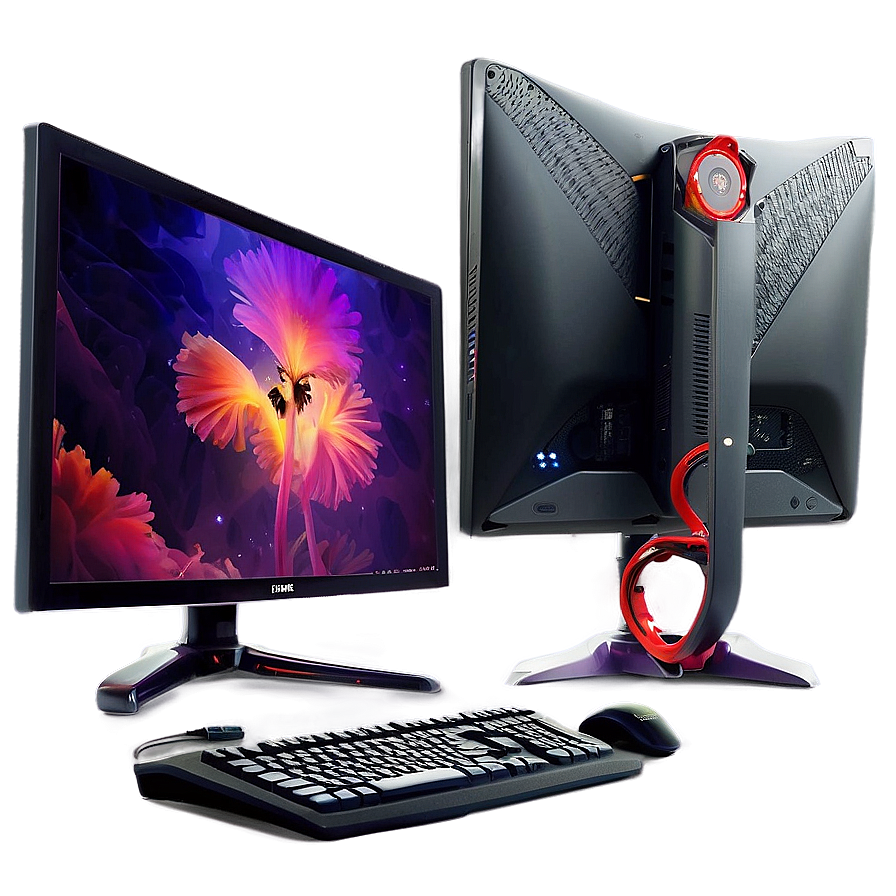 Dual Monitor Pc Setup Png 05062024