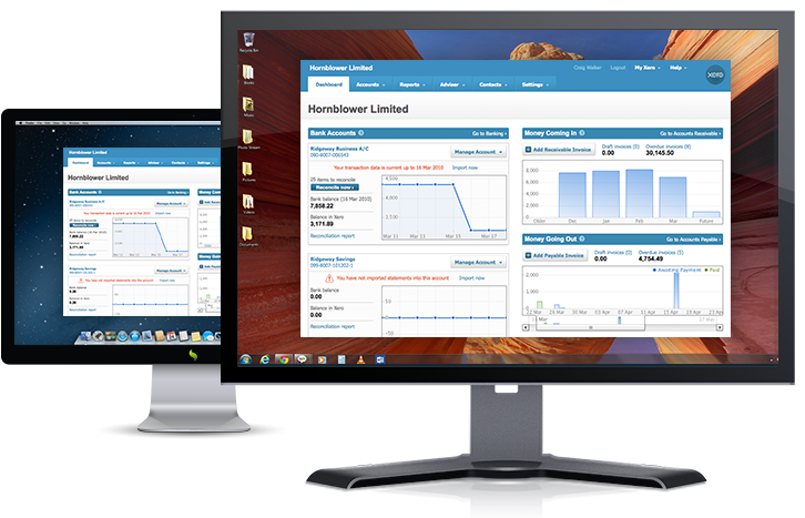 Dual Monitor Setupwith Financial Software PNG with transparent background