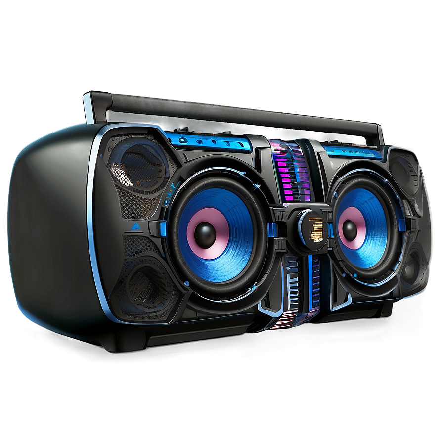 Dual Speaker Boombox Png 05242024