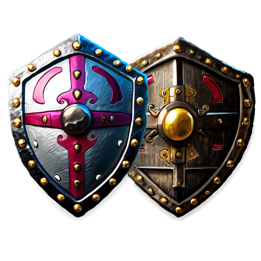 Dual Sword And Shield Artwork Png 77