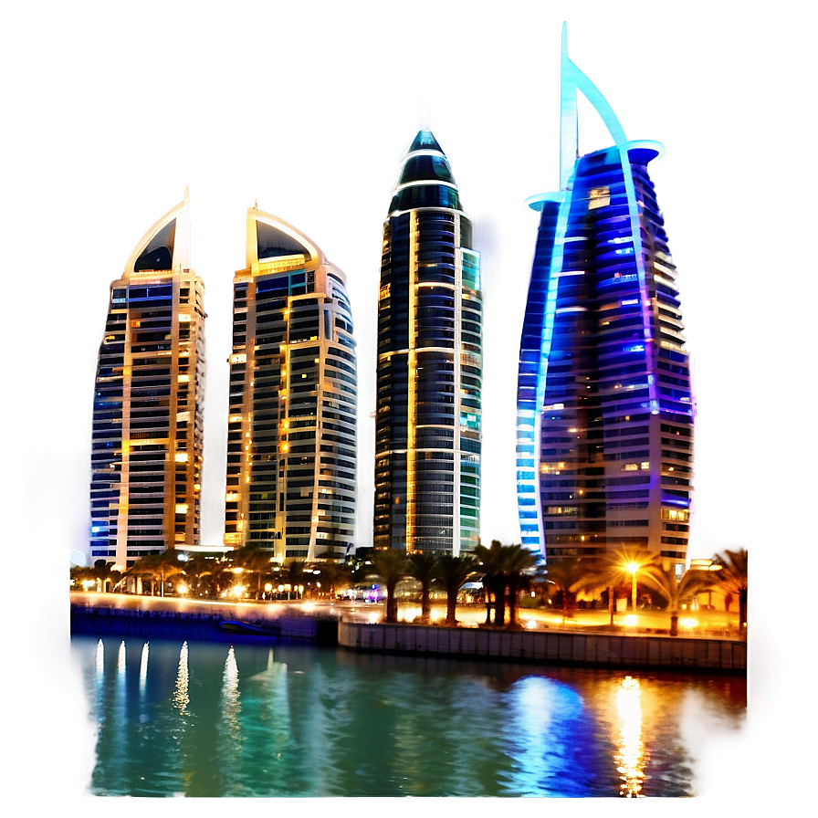 Dubai Marina Night View PNG 54 PNG with transparent background