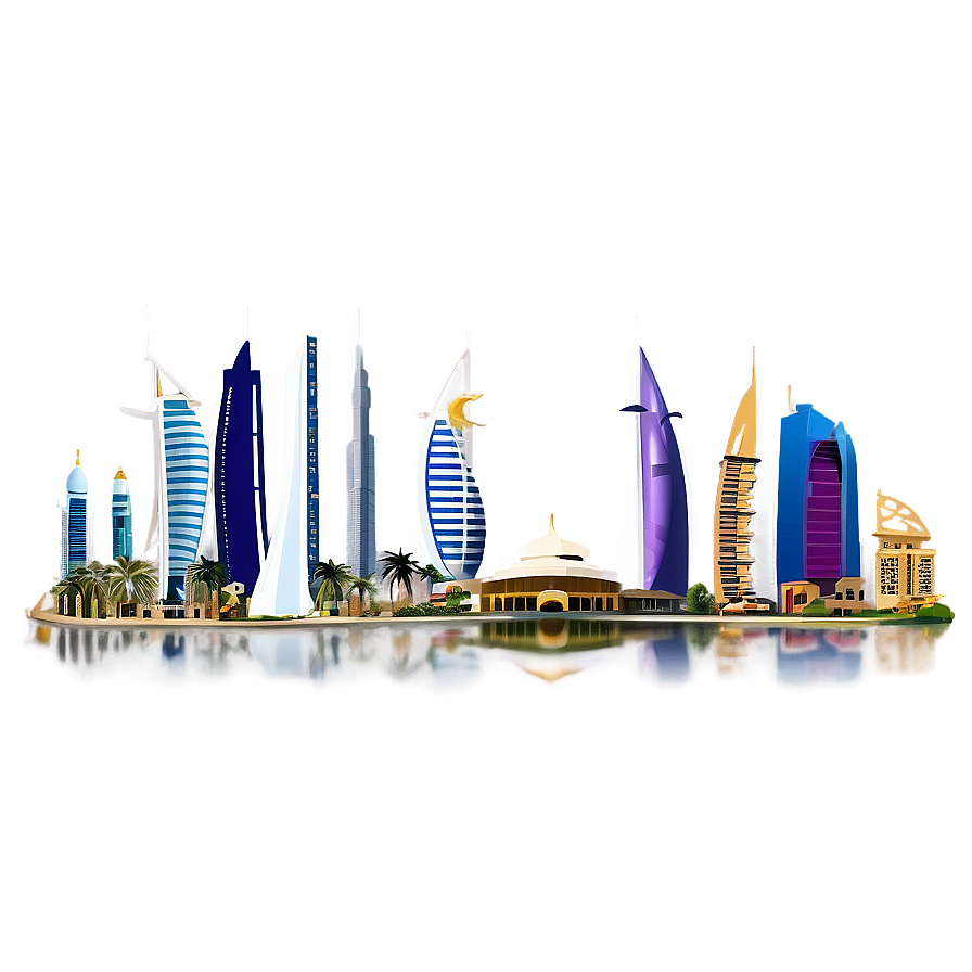 Dubai Skyline Png 06242024