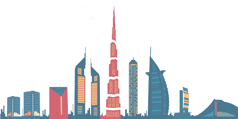 Picture Of Dubai Skyline - Skyline Dubai Png, Transparent Png PNG with transparent background