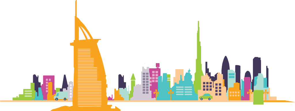 Dubai Skyline Vector Illustration