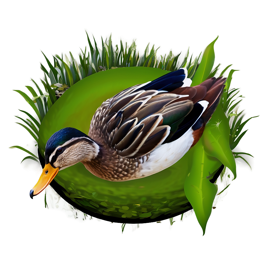 Duck In Pond Png 05032024