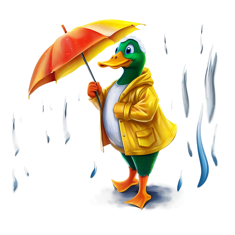 Duck In Raincoat Png 05032024