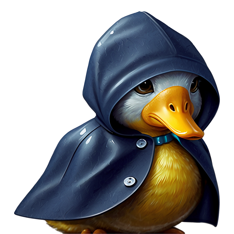 Duck In Raincoat Png Rfu