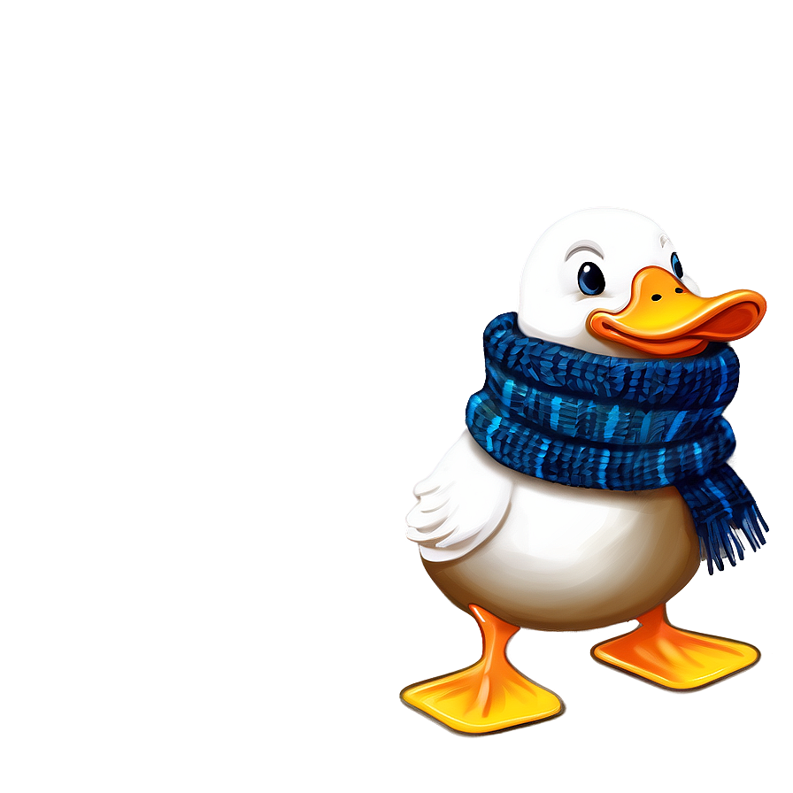 Duck In Winter Scarf Png Dqe