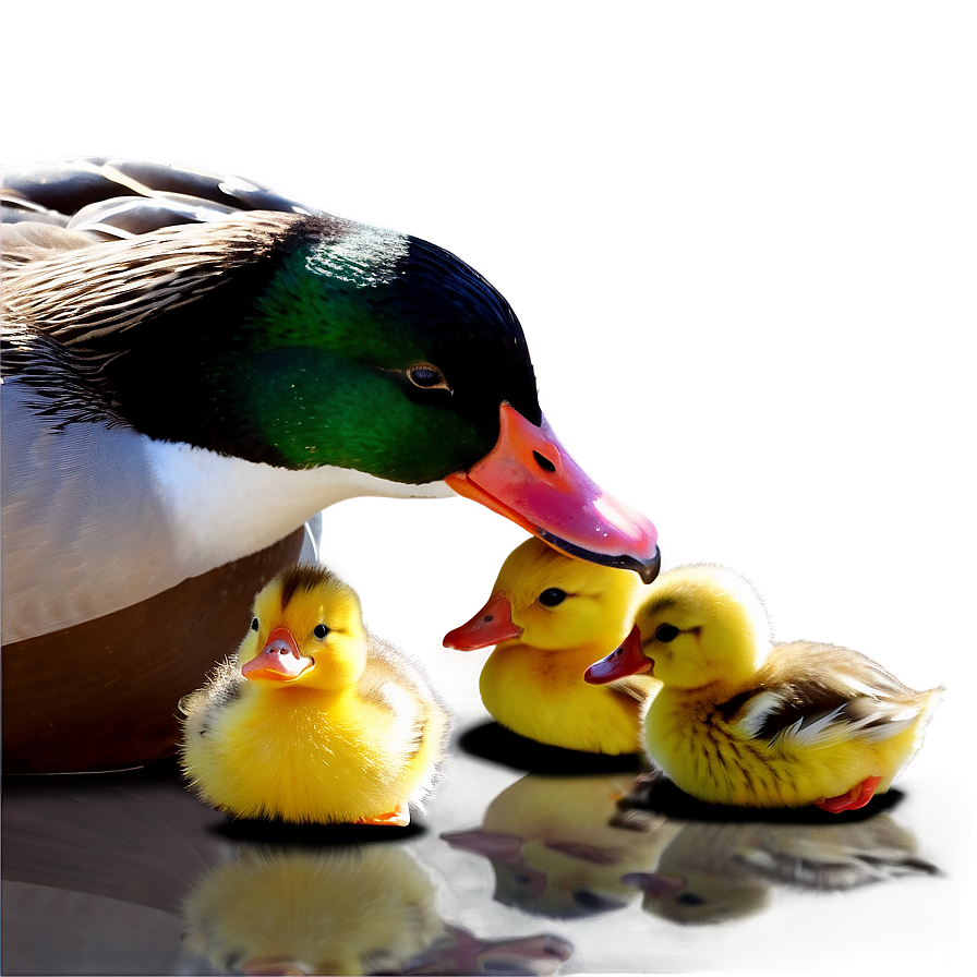 Duck With Ducklings Png Rrk