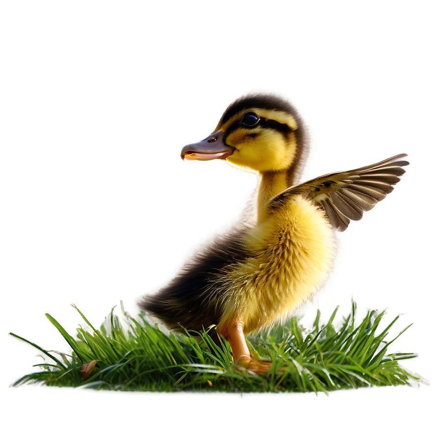 Duckling In Grass Png Kac11