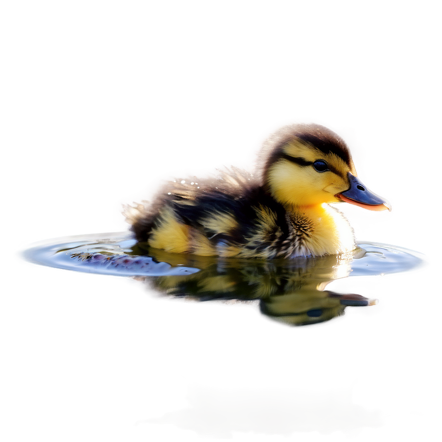 Duckling In Water Png 05032024