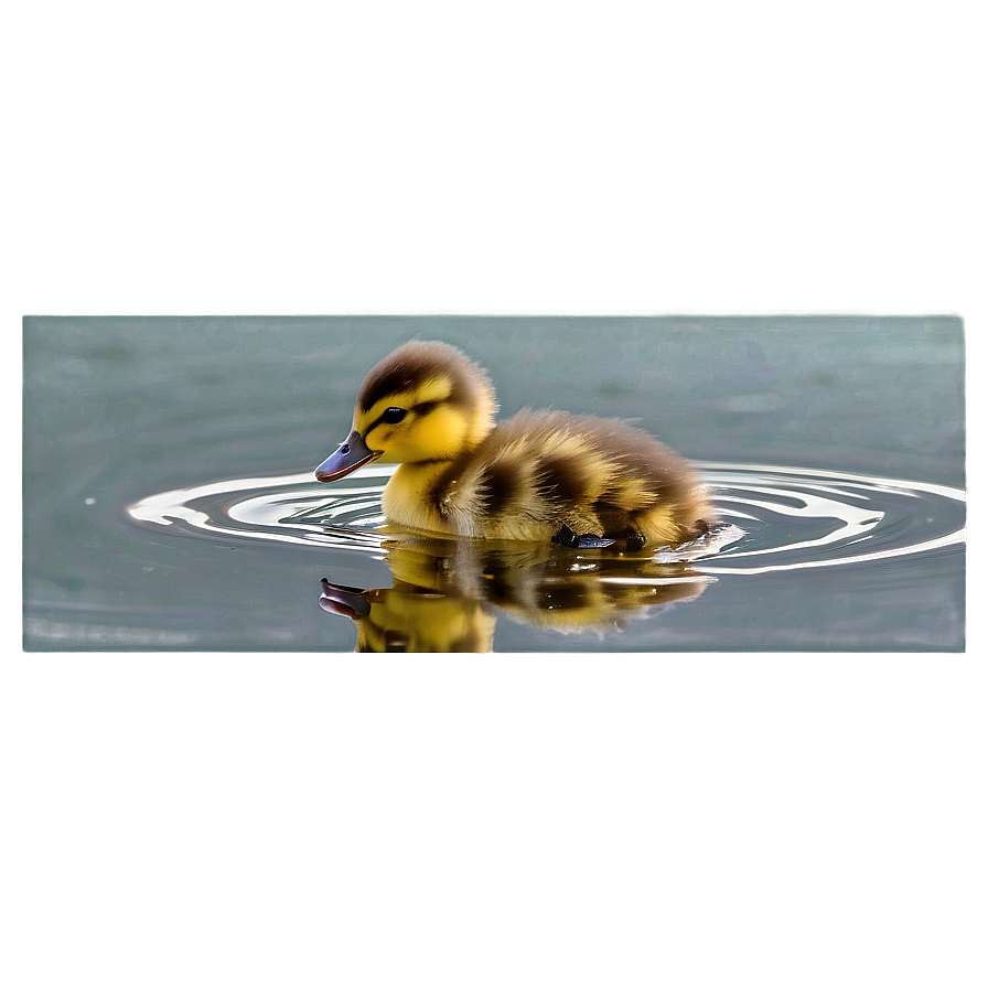 Duckling In Water Png Kaj