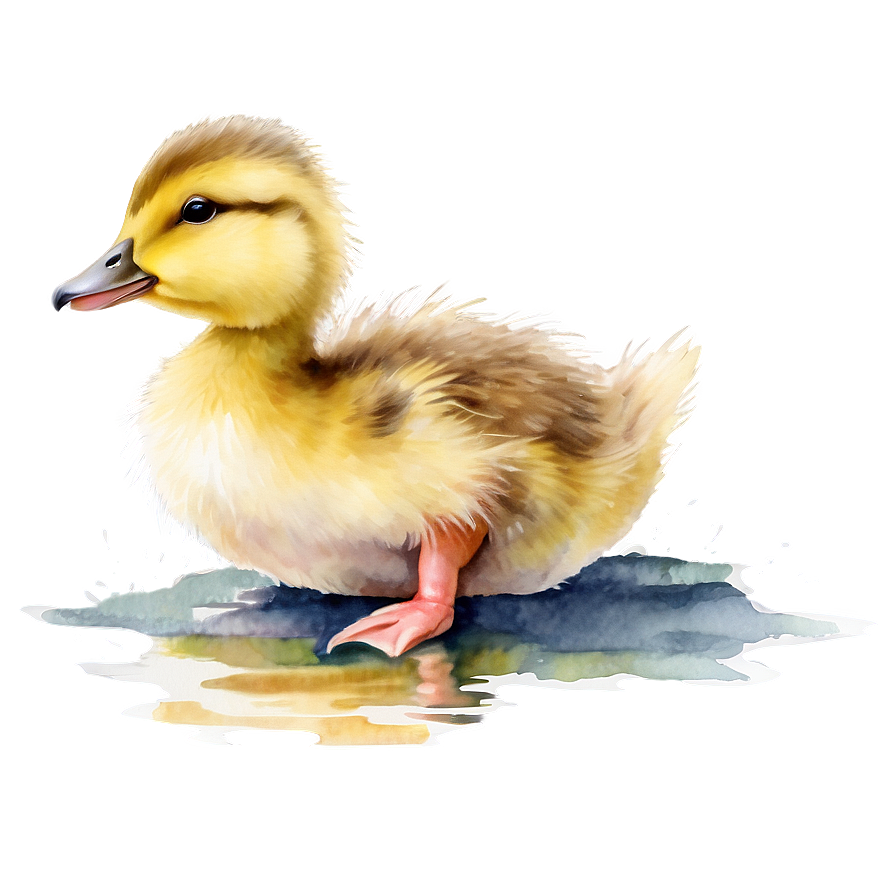 Duckling In Watercolor Png Cfj