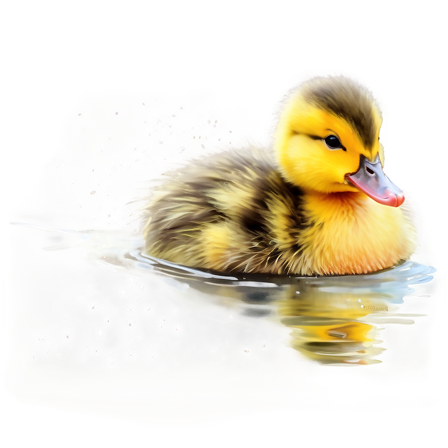 Duckling In Watercolor Png Pdu17