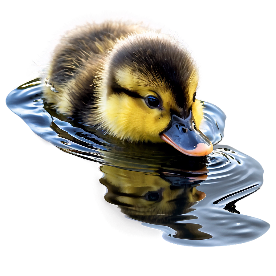 Duckling Swimming PNG 06202024 PNG image with a transparent background, free high-resolution download