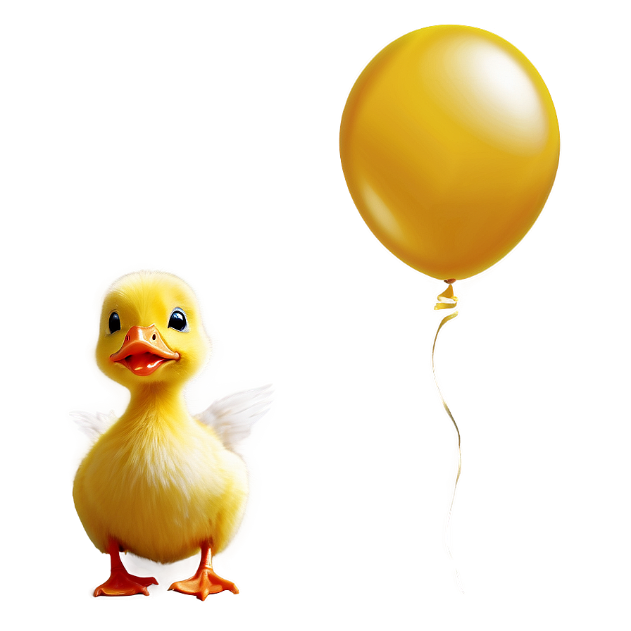 Duckling With Balloon Png Cte