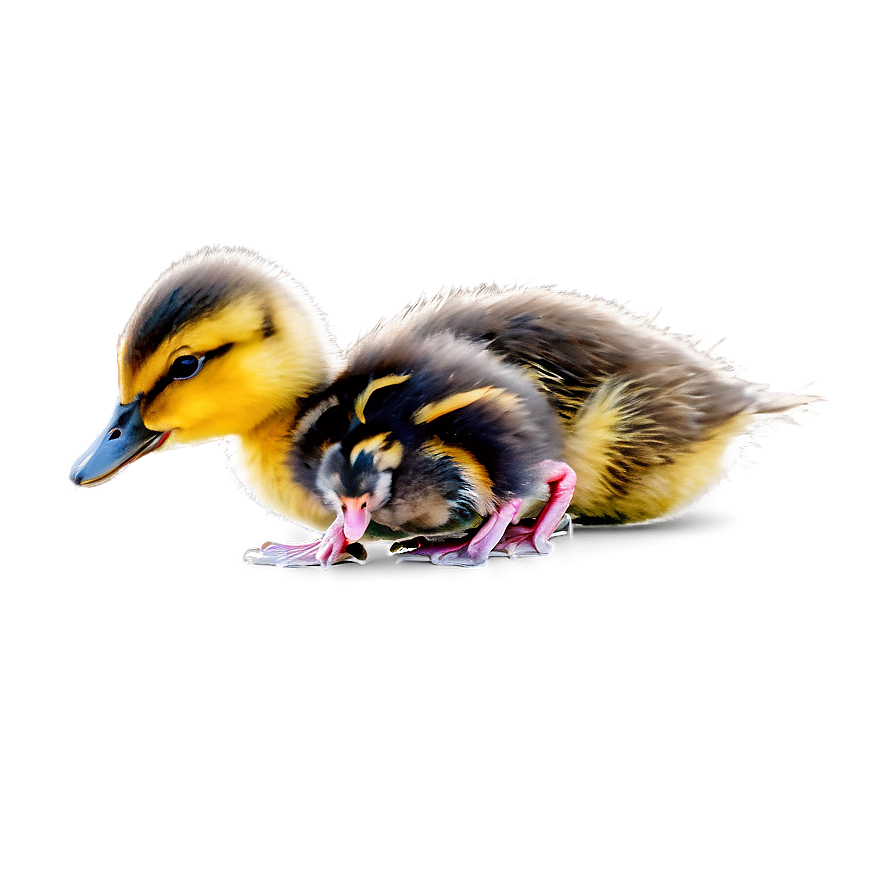 Duckling With Mother PNG 06202024 PNG image with a transparent background, free high-resolution download