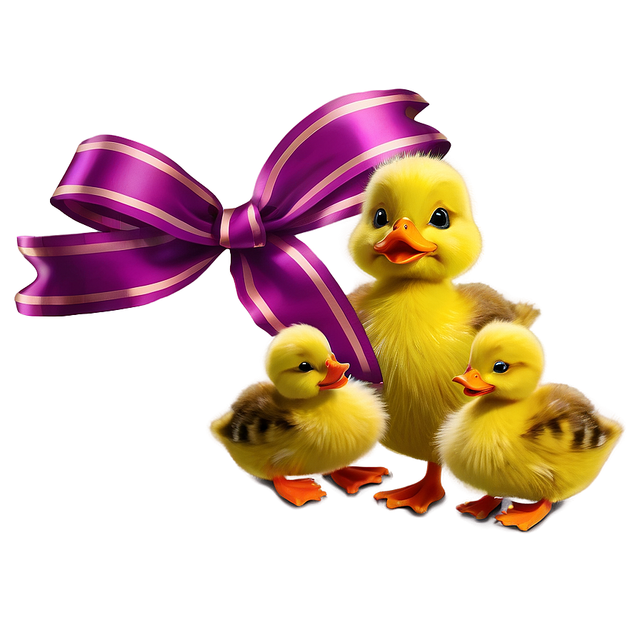 Duckling With Ribbon Png Nra78