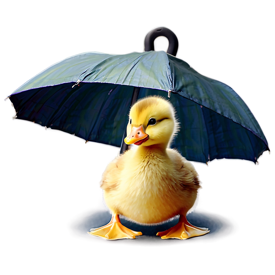 Duckling With Umbrella Png Orj