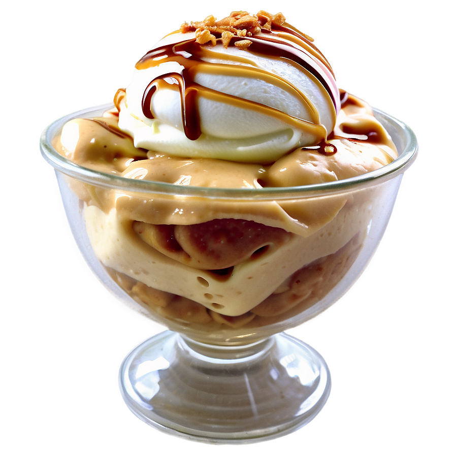 Dulce De Leche Ice Cream Sundae Png Mid49