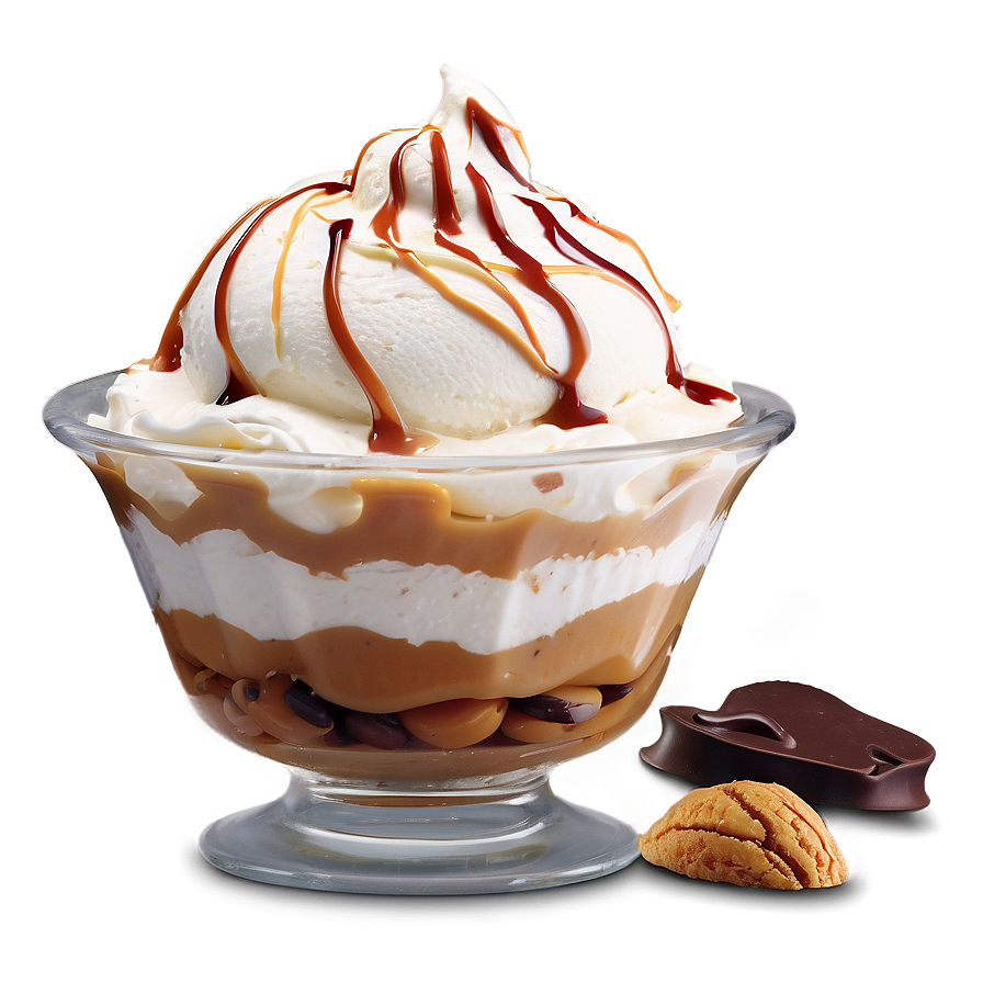 Dulce De Leche Ice Cream Sundae Png Ytk13