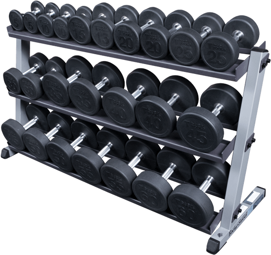 Dumbbell Rack Png - Body Solid Round Rubber Dumbbells, Transparent Png PNG image with a transparent background, free high-resolution download