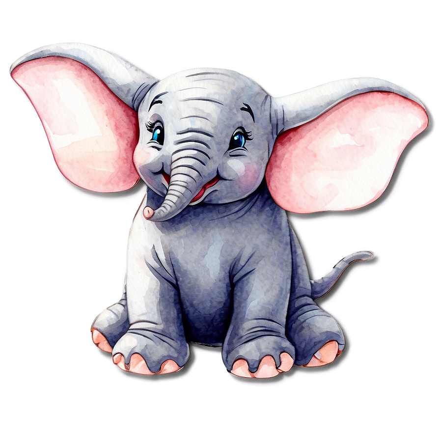 Dumbo Watercolor Illustration Png Wcg