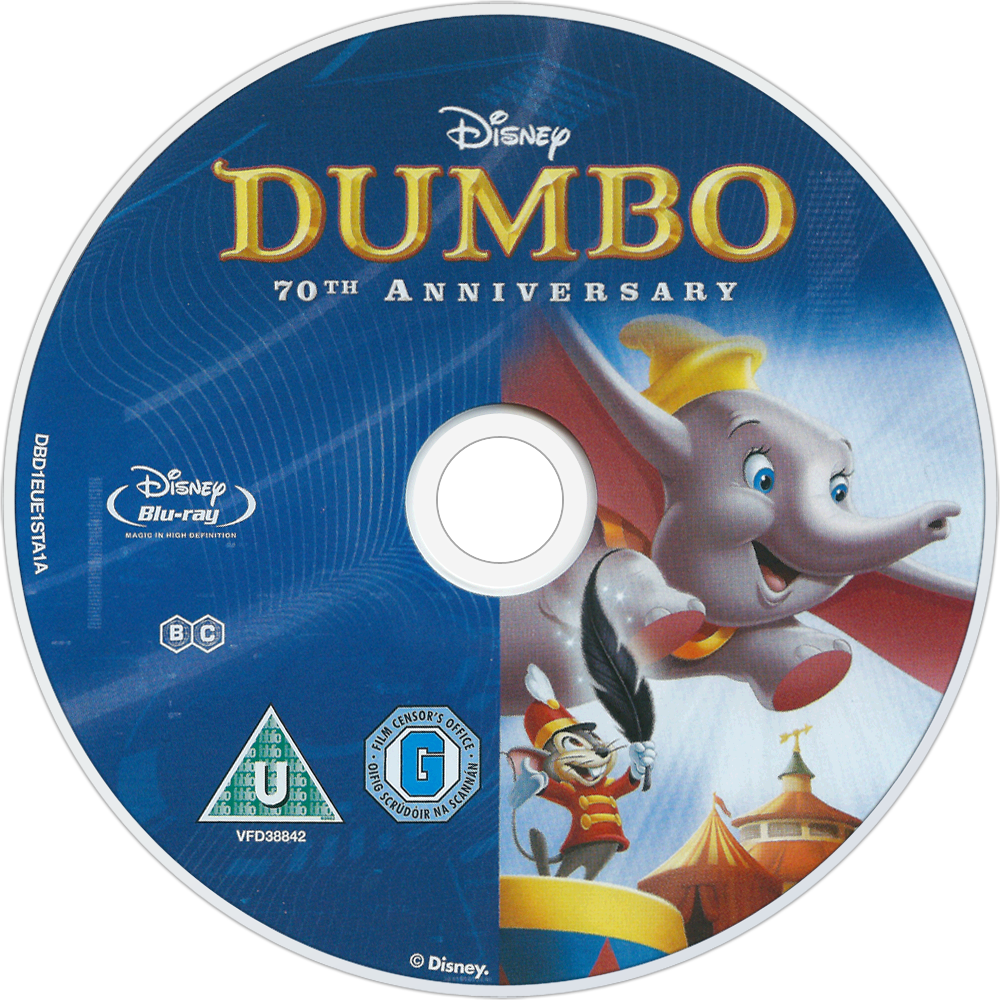 Dumbo70th Anniversary Bluray Disc