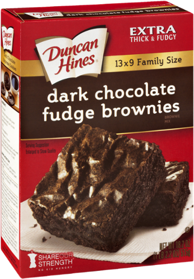 Duncan Hines Dark Chocolate Brownies, HD Png Download PNG with transparent background