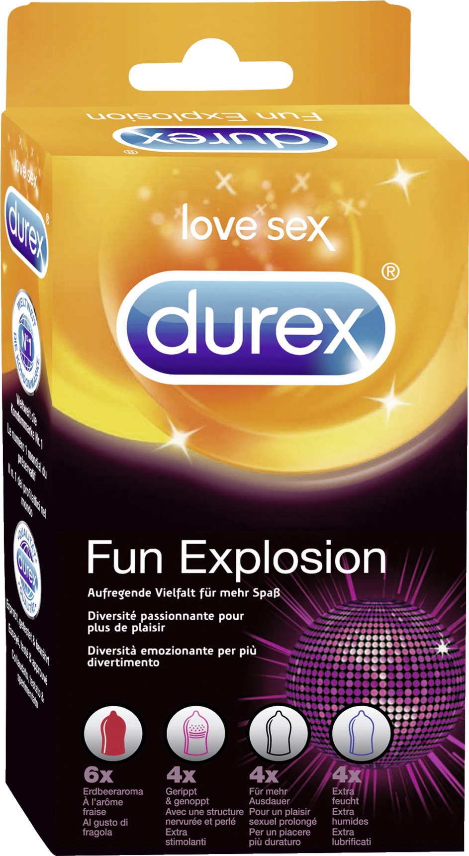 Durex Fun Explosion Condoms Packaging