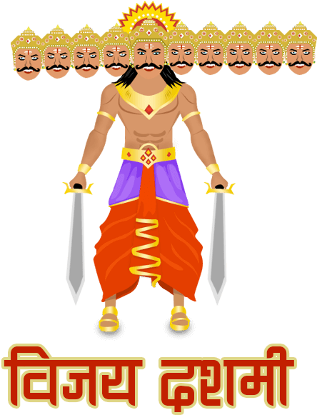 Dussehra Festival Ravana Effigy Illustration