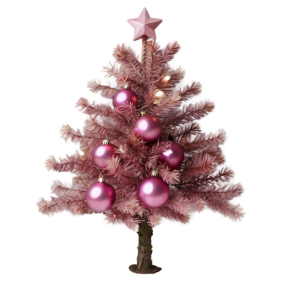 Dusty Pink Christmas Tree Png 06122024