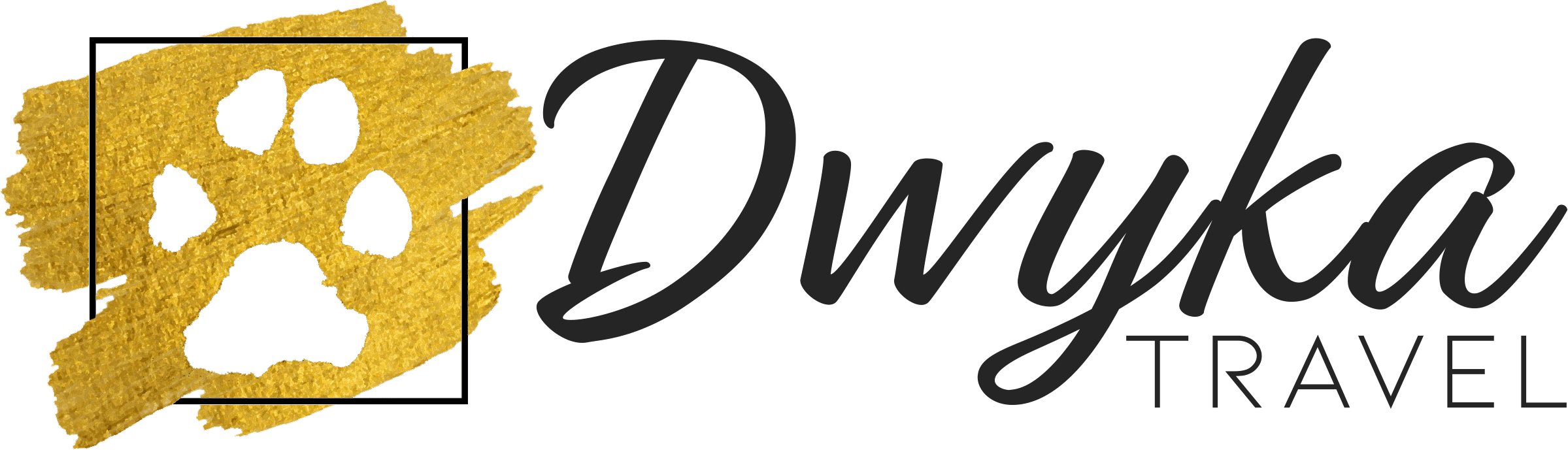 Dwyka Travel Logo Golden Accent