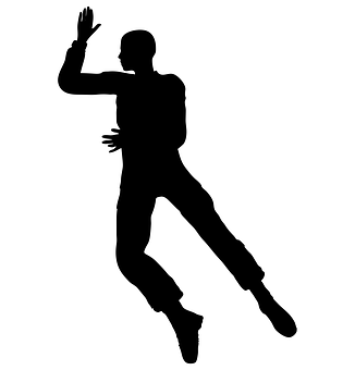Dynamic Dance Move Silhouette PNG with transparent background