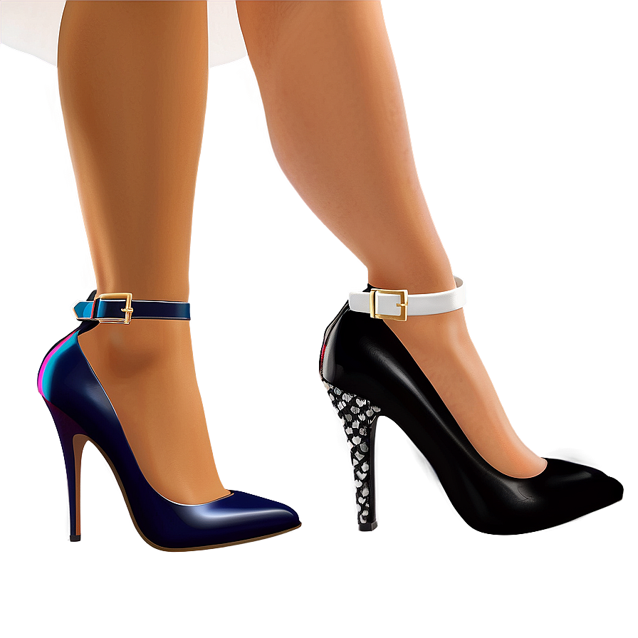 Dynamic Duo-Tone Heels PNG 50 PNG with transparent background