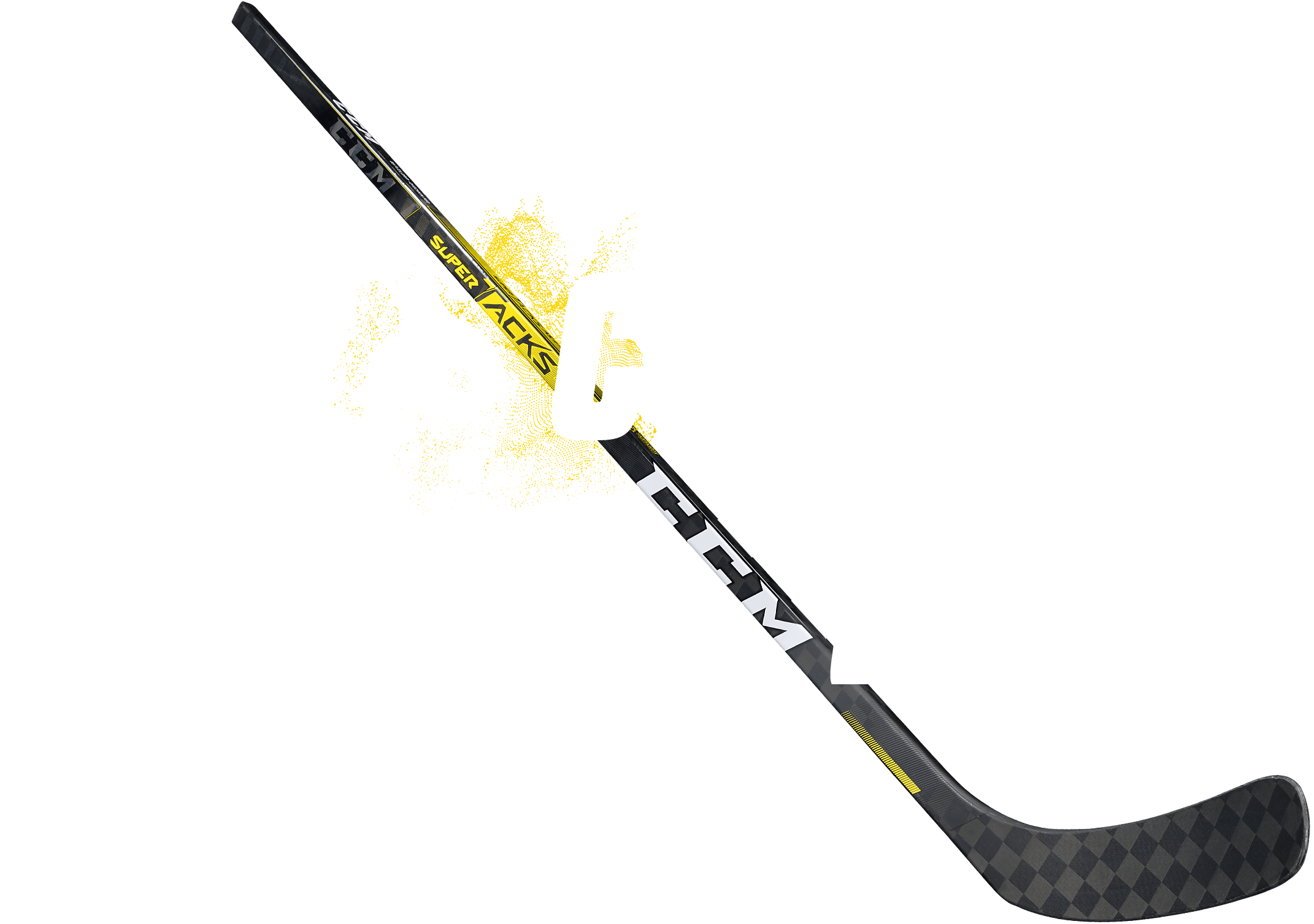 Dynamic Hockey Stick Power Illustration PNG with transparent background