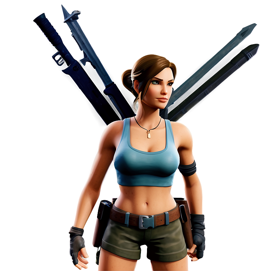 Dynamic Lara Croft Fortnite Pose Png 41