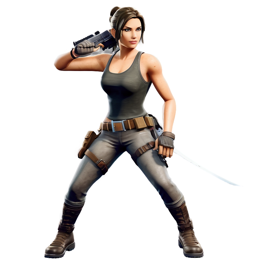 Dynamic Lara Croft Fortnite Pose Png Vff47