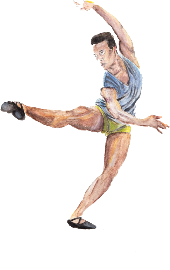 Dynamic Male Dancer Illustration