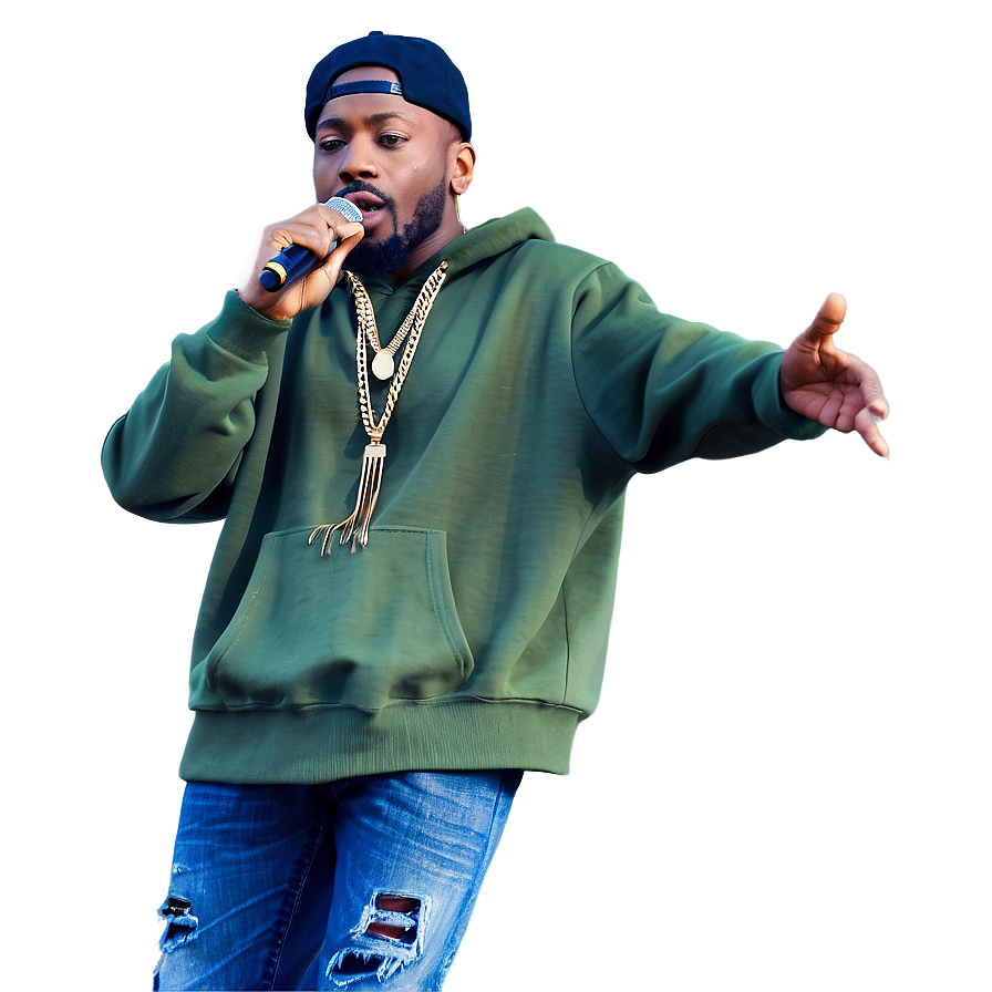 Dynamic Rapper on Stage PNG ogl PNG with transparent background