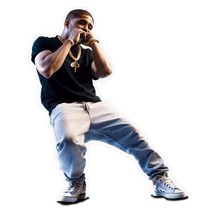 Dynamic Rapper on Stage PNG qls35 PNG with transparent background
