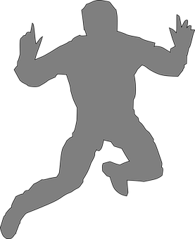 Dynamic Running Man Silhouette