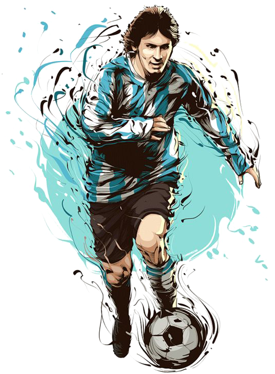 Dynamic Soccer Player Artwork