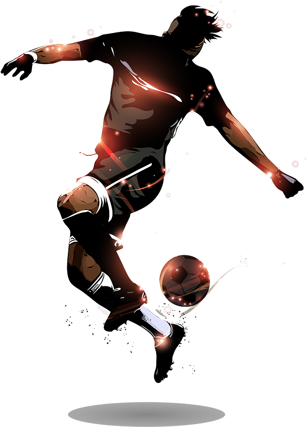 Dynamic Soccer Player Vector Art