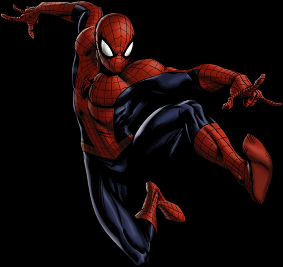 Dynamic Spiderman Action Pose