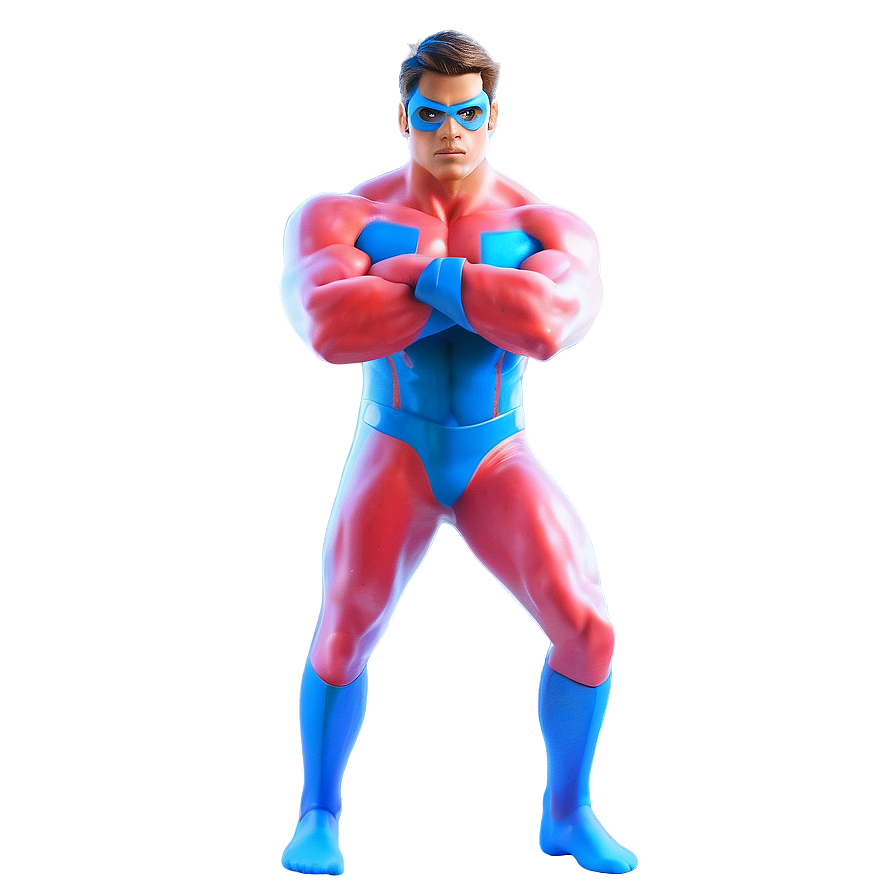 Dynamic Superhero Pose PNG 05062024 PNG with transparent background
