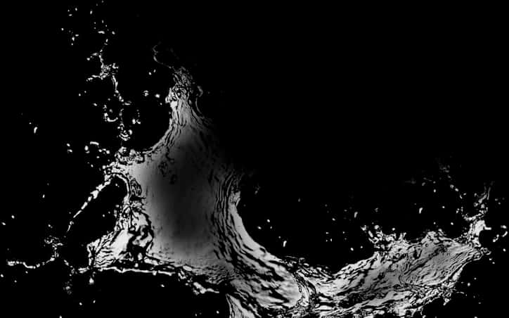 Dynamic Water Splashin Monochrome